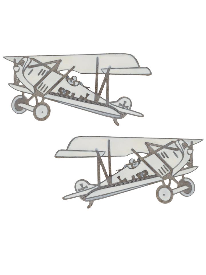Reinaldo Lourenço Airplane Earrings - Metallic
