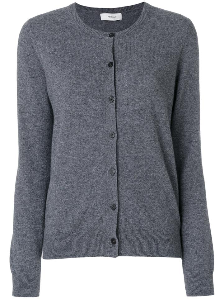 Pringle Of Scotland Round Neck Cashmere Cardigan - Grey