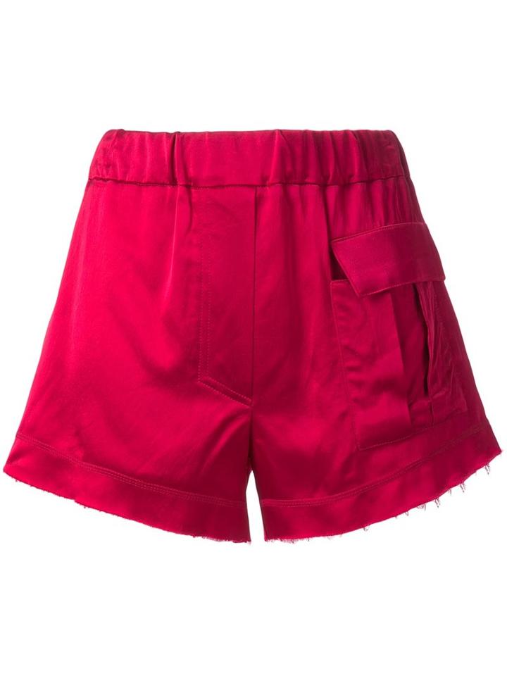 Manning Cartell Front Pocket Shorts, Women's, Size: 6, Red, Viscose