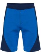 Alexander Mcqueen Panelled Logo Print Track Shorts - Blue