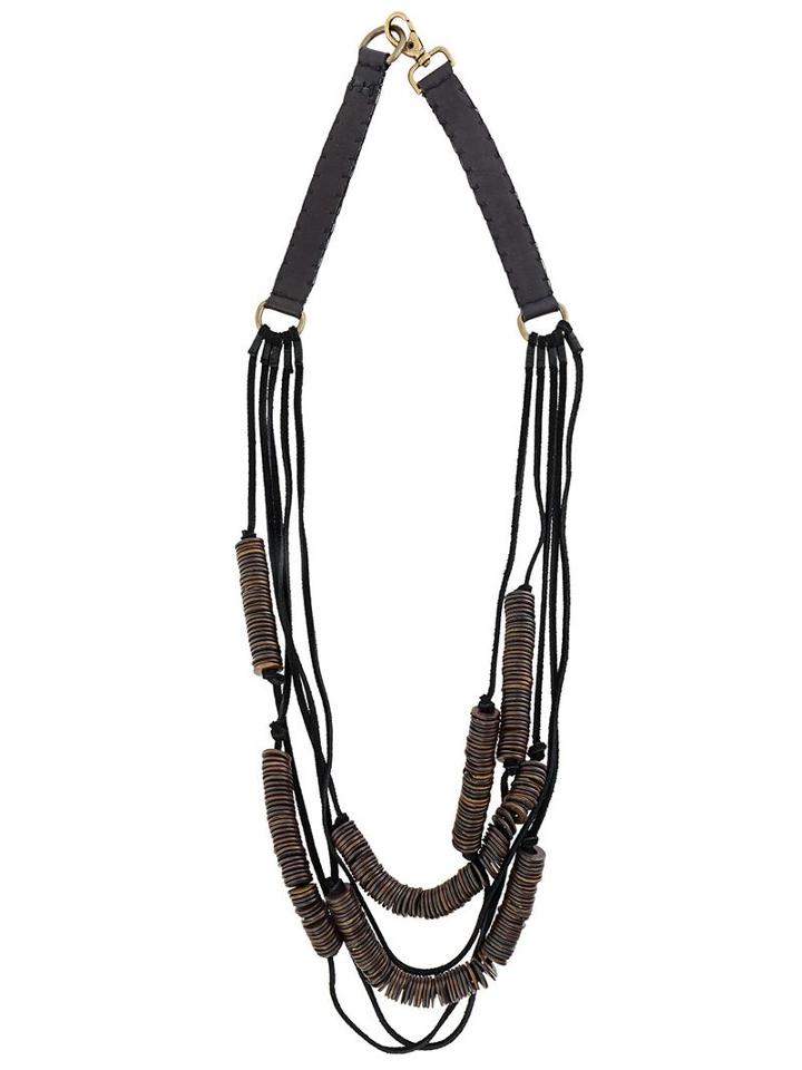 Marc Le Bihan Layered Beaded Necklace, Women's, Brown