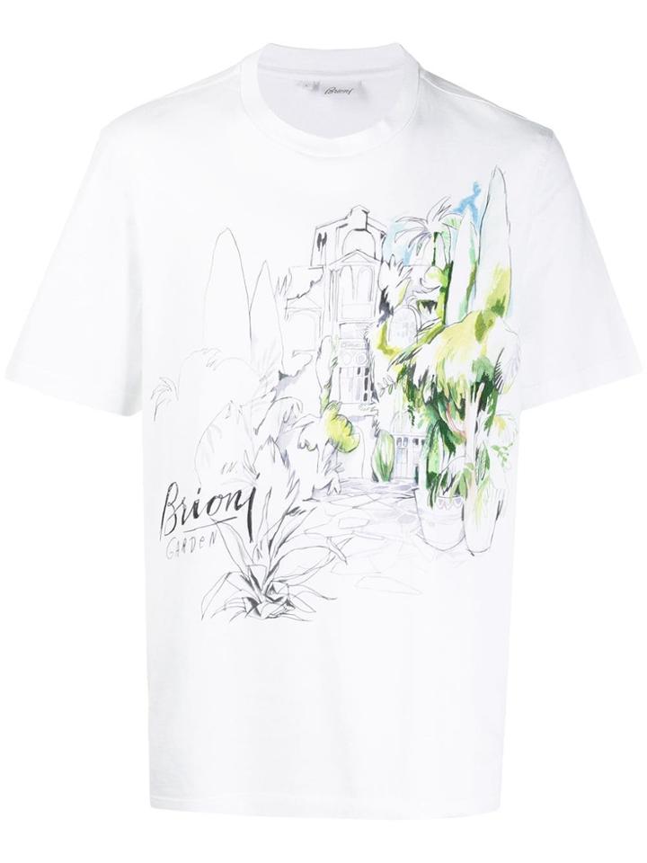 Brioni Garden Print T-shirt - White