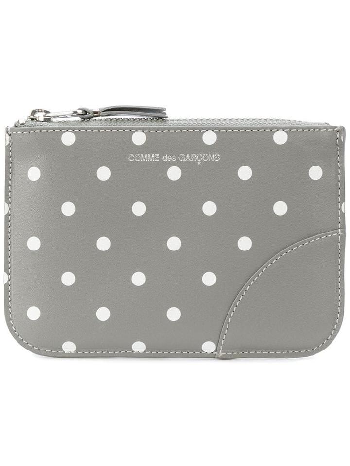 Comme Des Garçons Wallet Bustina Polka Dot Print Wallet - Grey