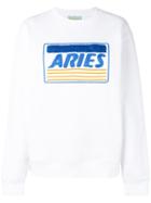 Aries - 'aries' Embroidery Sweatshirt - Women - Cotton/polyester - 2, White, Cotton/polyester