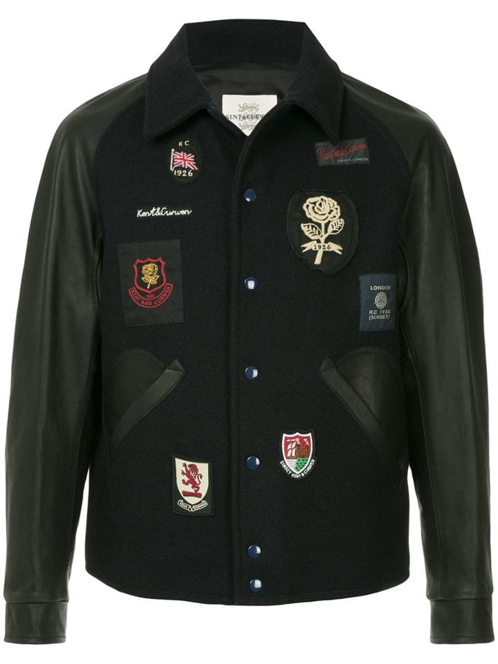 Kent & Curwen Badged Bomber Jacket - Black