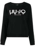 Liu Jo Embellished Logo Sweatshirt - Black