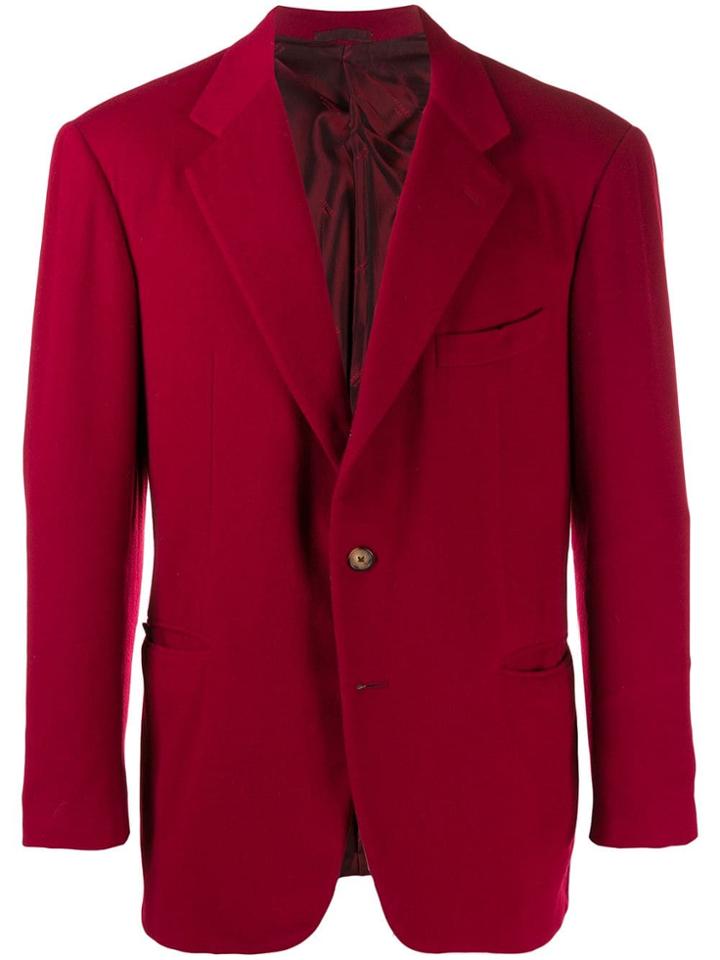 Hermès Pre-owned 1970s Cashmere Buttoned Blazer - Red