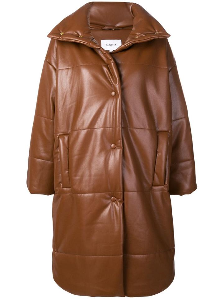 Nanushka Eska Puffer Coat - Brown