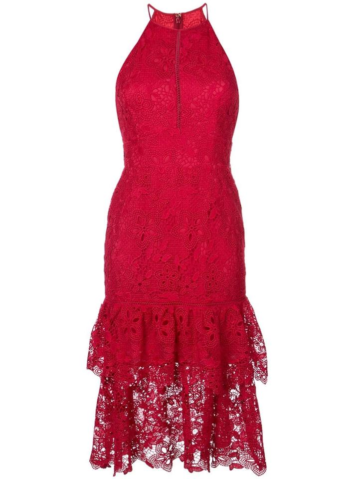 Rachel Zoe Floral Crochet Dress - Red