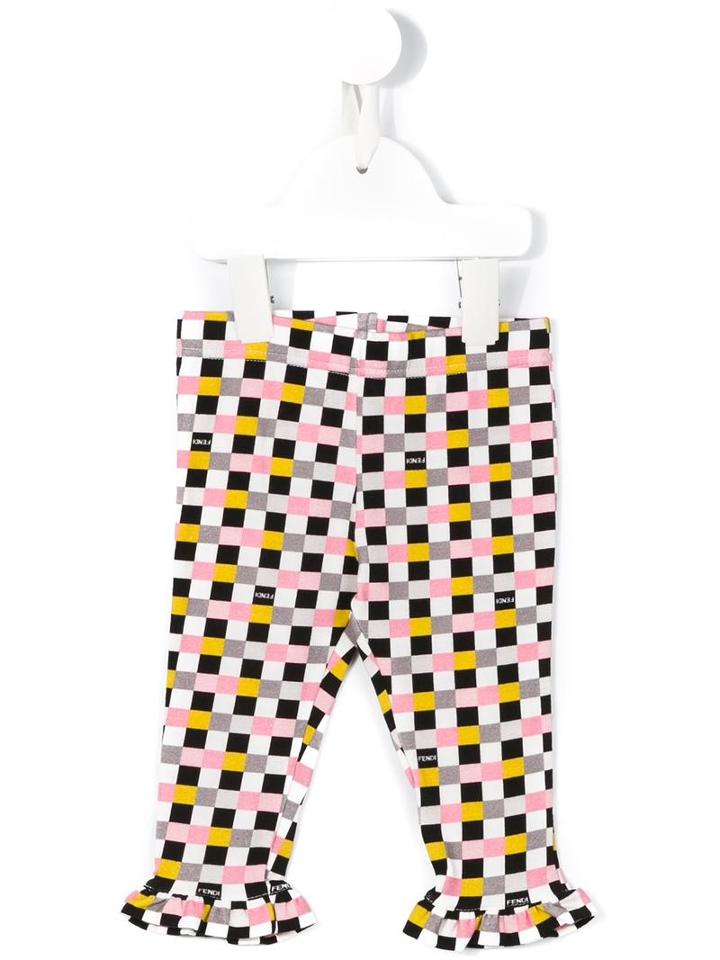 Fendi Kids Checked Leggings, Toddler Girl's, Size: 12 Mth