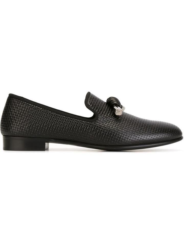 Giuseppe Zanotti Design Woven Effect Loafers