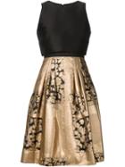 Carolina Herrera Floral Jacquard Satin A-line Skirt