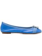 Anna Baiguera Buckle Detail Ballerina Flats - Blue