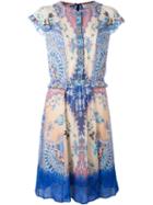 Etro Printed Dress, Women's, Size: 42, Blue, Silk