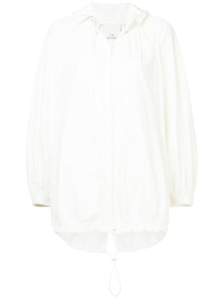 Tibi Oversized Hooded Jacket - White