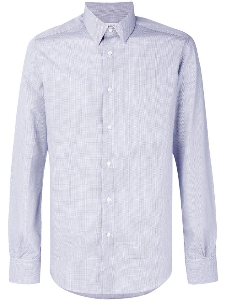 Fashion Clinic Timeless Micro Check Classic Shirt - Blue