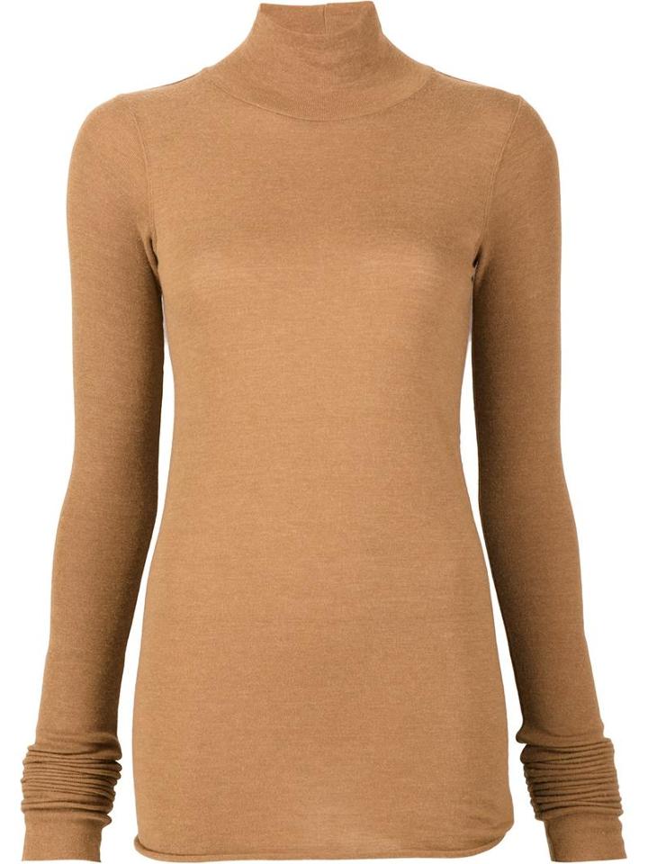 Rick Owens Lilies Turtle Neck Jumper, Women's, Size: 42, Brown, Polyamide/viscose/angora/wool