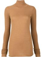Rick Owens Lilies Turtle Neck Jumper, Women's, Size: 42, Brown, Polyamide/viscose/angora/wool