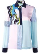 Versace 'jagged Baroque' Patchwork Shirt, Women's, Size: 44, Pink, Acetate/viscose