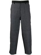 Comme Des Garçons Shirt Two-tone Cropped Trousers - Black
