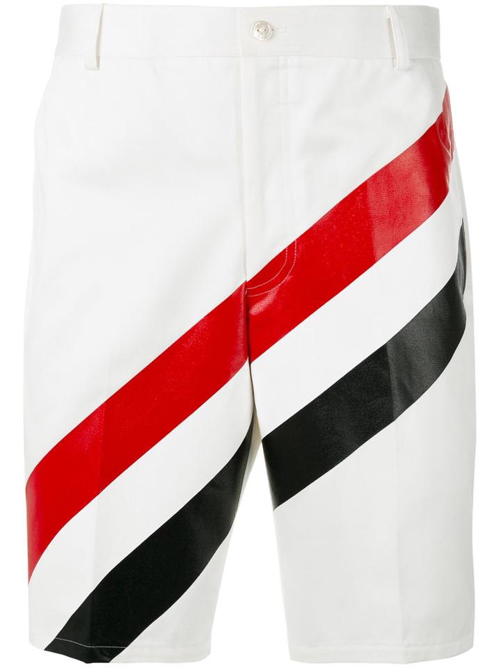 Thom Browne - Striped Shorts - Men - Cotton - 2, White, Cotton