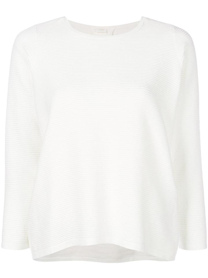 C.t.plage Ribbed Knit Top - White