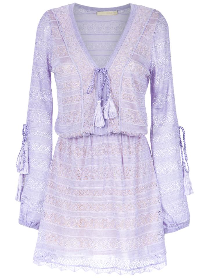 Cecilia Prado Knitted Long Sleeves Dress - Pink & Purple