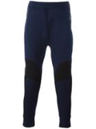 Neil Barrett Classic Track Pants, Men's, Size: Medium, Blue, Cotton/polyurethane/spandex/elastane/viscose