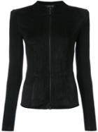 Jitrois - Fitted Jacket - Women - Suede - 36, Black, Suede