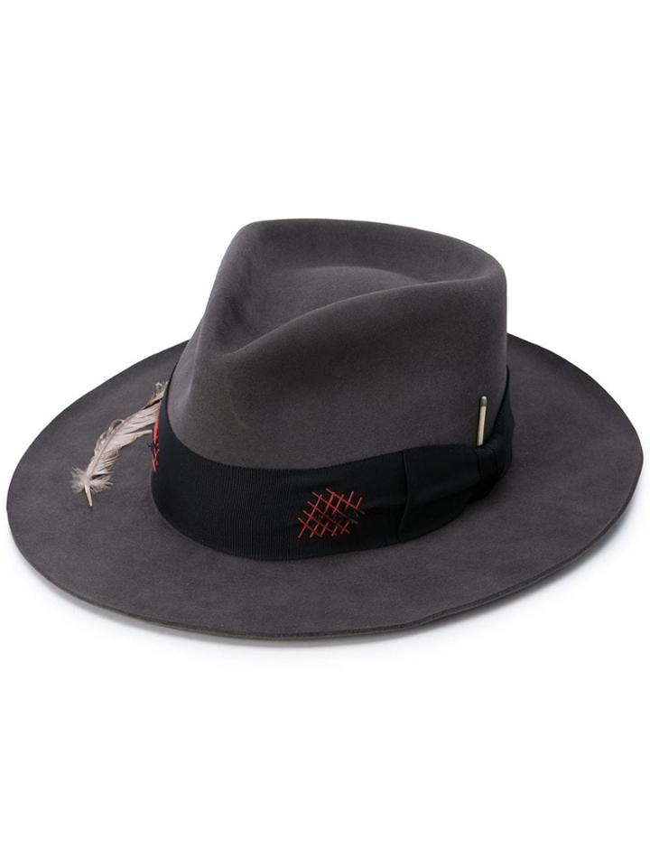 Nick Fouquet Classic Fedora Hat - Grey