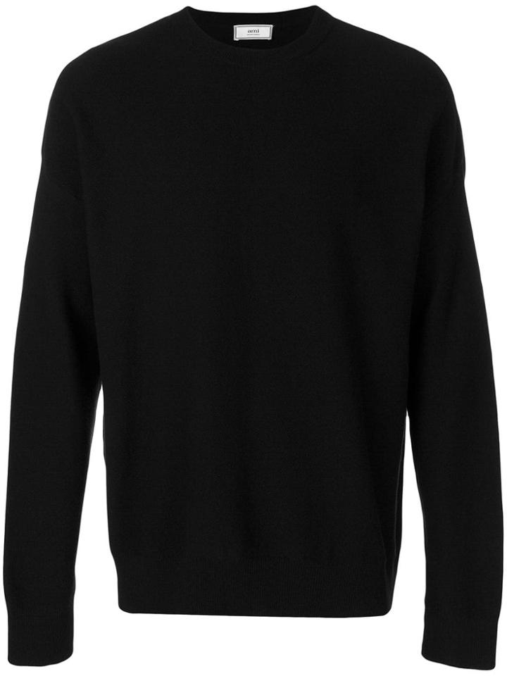 Ami Alexandre Mattiussi Oversize Crewneck Sweater - Black