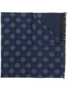 Manuel Ritz Polka Dot Scarf - Blue