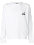 Msgm Msgm X Diadora Branded Sweatshirt - White