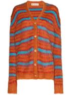 Marni Striped Knit Cardigan - Orange