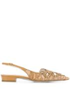 René Caovilla Embellished Ballerinas - Brown