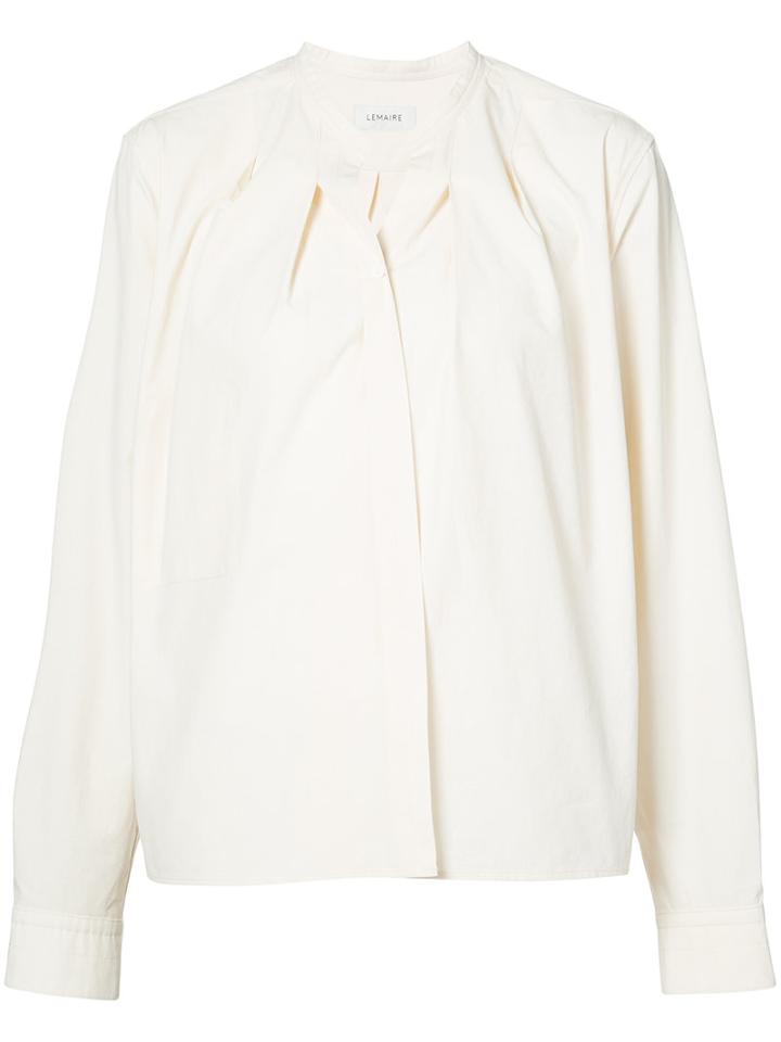 Lemaire - Band Collar Shirt - Women - Cotton - 38, White, Cotton