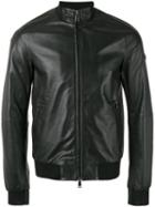 Armani Jeans - High Collar Jacket - Men - Leather/polyester/spandex/elastane - 56, Black, Leather/polyester/spandex/elastane