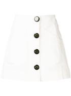 Coach Button-down Denim Skirt - White