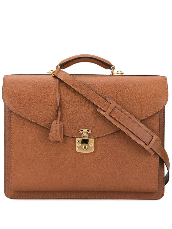 Gucci Pre-owned Lady Lock 2way Business Hand Bag - Brown