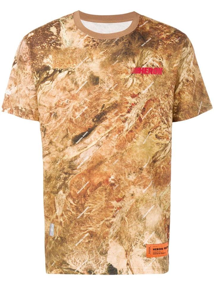 Heron Preston Camouflage Logo T-shirt - Gold