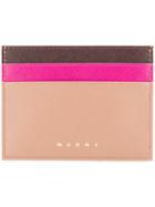 Marni Colour Blocked Card Holder - Nude & Neutrals