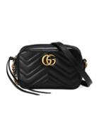 Gucci Black Gg Marmont Mini Leather Bag
