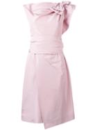 Prada Bow Detail Dress, Women's, Size: 40, Pink/purple, Silk