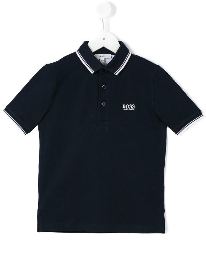 Boss Kids Embroidered Logo Polo Shirt, Boy's, Size: 8 Yrs, Blue