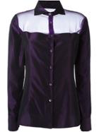 Romeo Gigli Vintage Sheer Panel Shirt - Pink & Purple