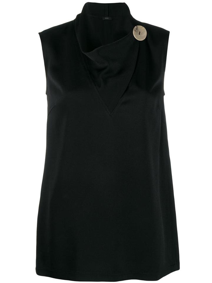 Joseph Cowl-neck Sleeveless Blouse - Black
