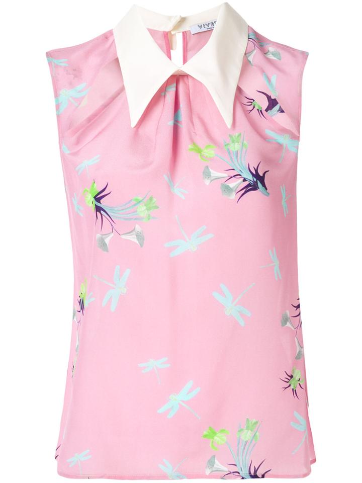 Vivetta Siarnaq Sleeveless Shirt - Pink & Purple