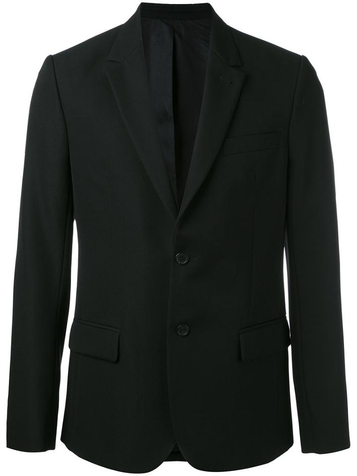 Ami Alexandre Mattiussi - Lined 2 Button Jacket - Men - Cupro/virgin Wool - 46, Black, Cupro/virgin Wool