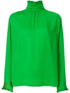 Gucci Ruffle Trim Blouse - Green