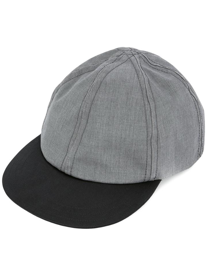 Sacai Panelled Design Cap - Grey
